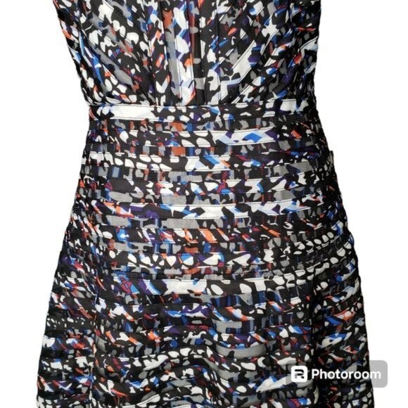 NWT Parker Zulma Halter Mesh Panel Fit & Flare Dress Size Small - Picture 4 of 13